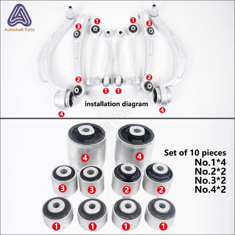 ❤️ 10ชิ้น4h0407515 8K0 4G0407182 4E0407181b 8K0407183f 4G0407515สำหรับ Audi Q5ด้