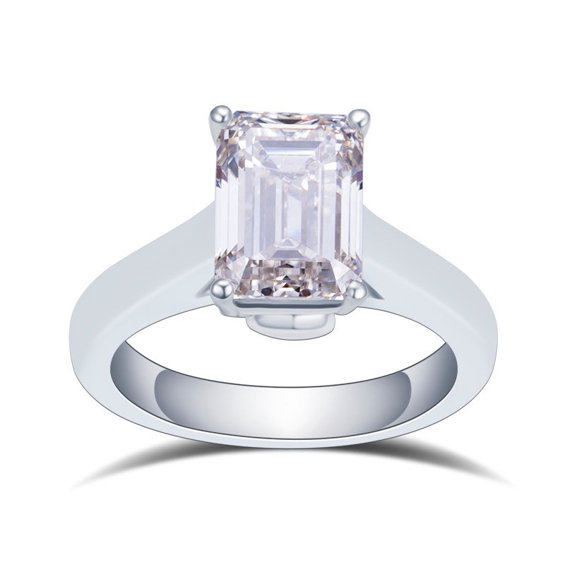 CVD Diamond Solitaire Ring แหวนเพชรแท้ ทองคำ 9K 1.00ct HPHT Lab Grown Diamond น้ำ 100 (DEF) VVS-VS