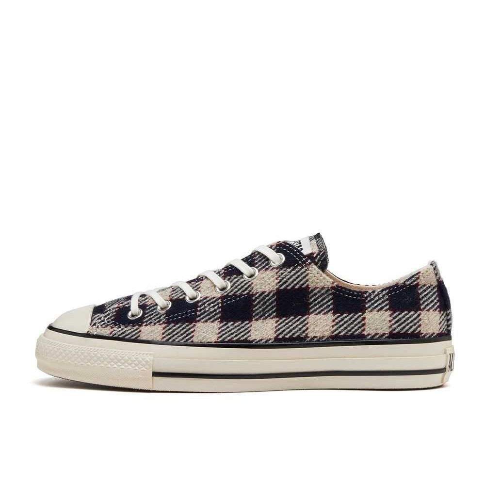 Converse All Star US Wool Plaid OX Gray Navy Red Unused