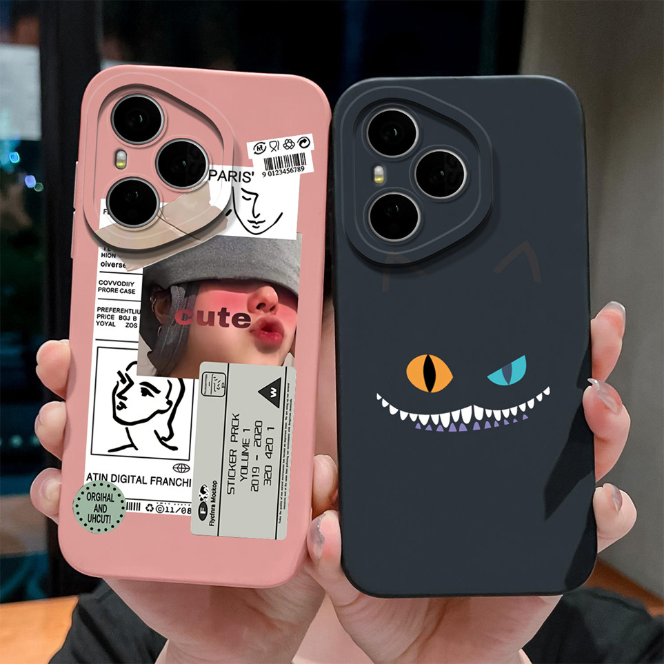 เคสโทรศัพท์สําหรับ Huawei Honor 400 400Lite 400Pro สาวน่ารักแมวปลอกซิลิโคนเหลวป้องกันกล้องสําหรับ Honor 400 Pro กรณี Honor400 Capa กันชน Shell