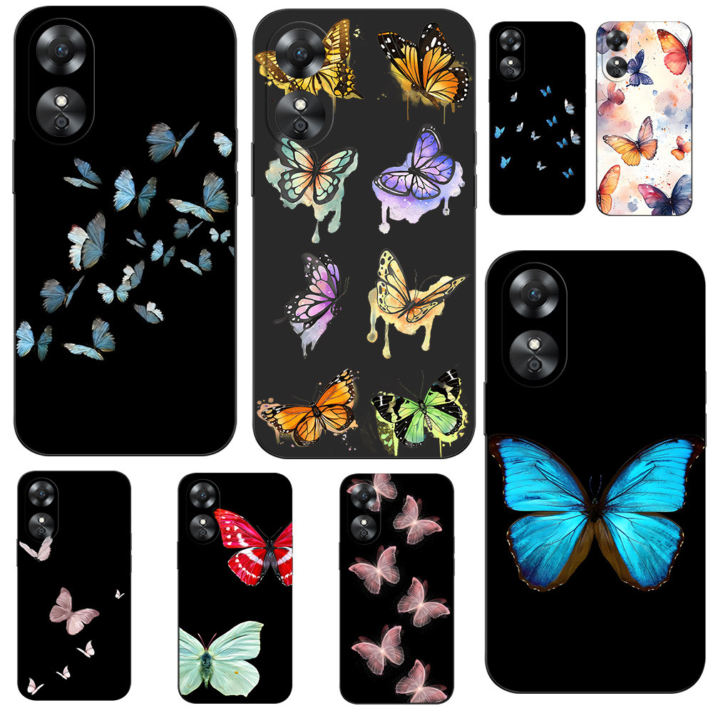 เคส Ribbon Oppo A17 A17K เคสโบว์ เคสผีเสื้อ เคสคล้องคอ เคสห้อยคอ เคสน่ารัก เคสเชอร์รี่ เคสเชอรี่ @10