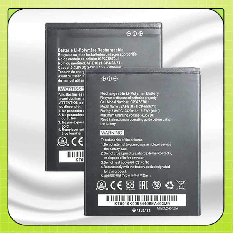 แบตเตอรี่โทรศัพท์มือถือ Acer Liquid Z530S BAT E10 BAT-E10 (1ICP4/58/71) ICP9375870L1 รหัสติดตาม