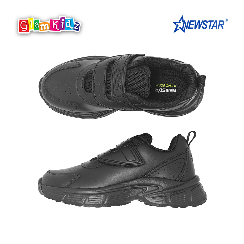 Glamkidz Newstar Black School Shoes W723B W726B