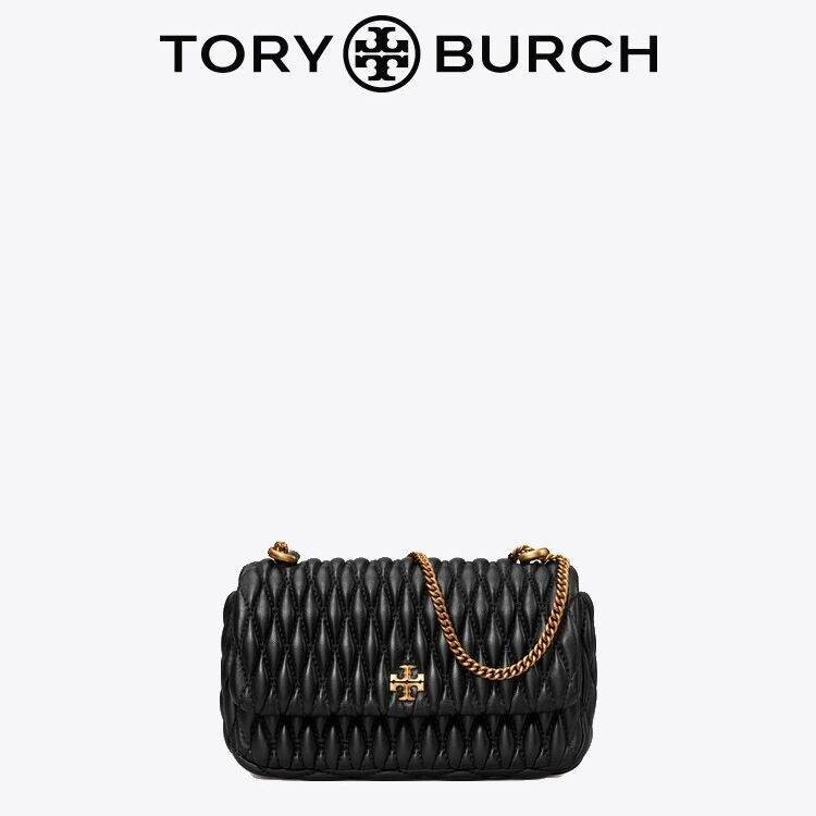 TORY burch/outlet TB กระเป๋าหนังแกะสีดำ KIRA MINI CHAIN กระเป๋าสะพาย145960