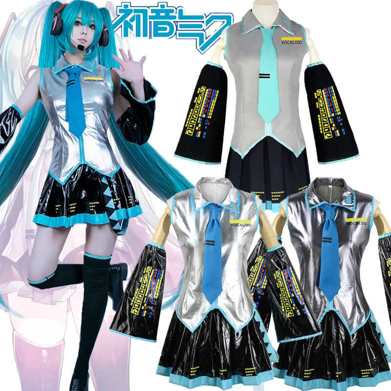 LY Anime Vocaloid Miku Cosplay Costume For Women Hatsune Miku Cosplay Dress Outfits Kawaii Miku Pat