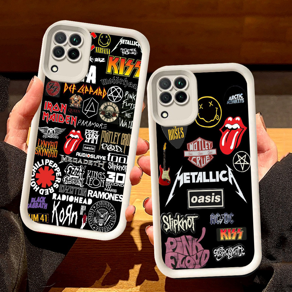 SAMSUNG กรณีสีขาวสําหรับSamsung A04E A22 A06 A04 A05 F04 J2 M04 J7 Prime A12 Pro 5G S20 Rock Band