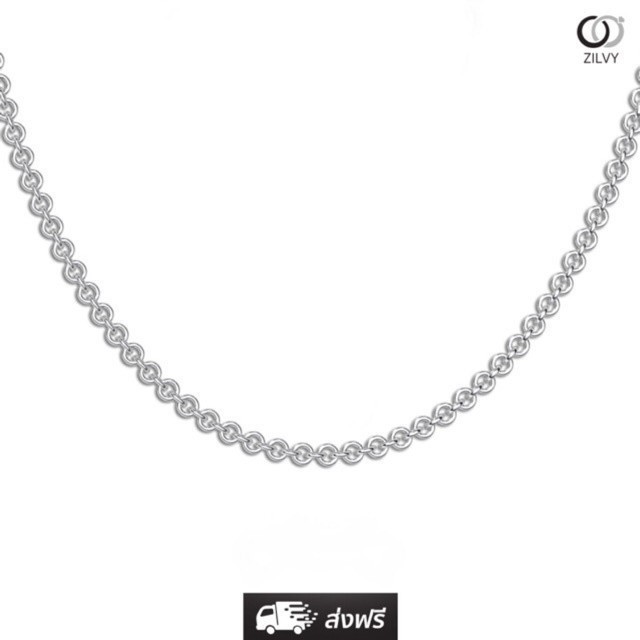 Zilvy สร้อยคอทองคำขาว 18K (เลือกเป็นทองคำ หรือ Rose GOLD ได้ค่ะ) GC001