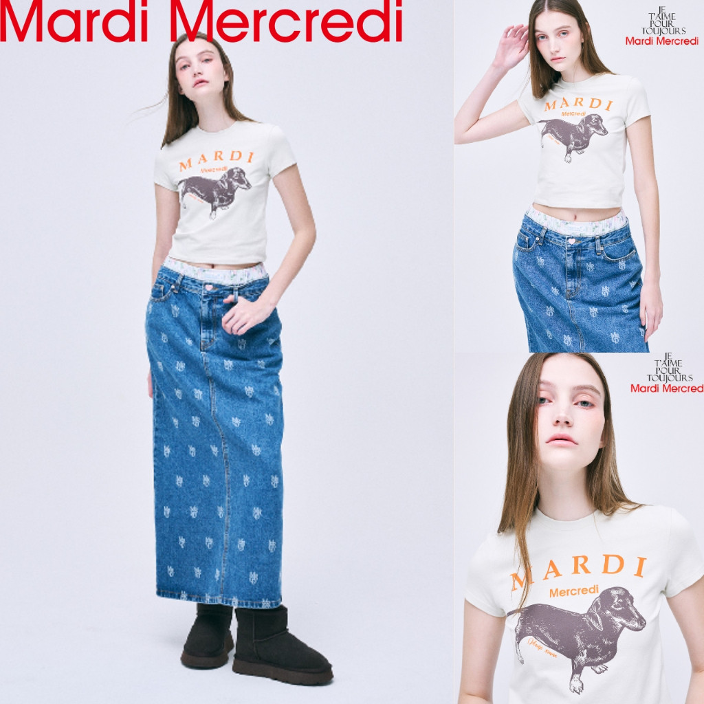 2024 [MARDI Mercredi] CROPPED TSHIRT DDANJI / สินค้า KR แท้ 100% / จัดส่งรวดเร็วจาก KR!