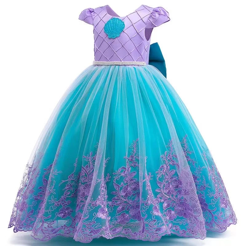 สาวชุดเจ้าหญิงนางเงือก Tinker Bell ชุดสีเขียวเด็ก Moana Rzpunzel Aurora คอสเพลย์วันเกิดเสื้อผ้าฮาโลวีนเครื่องแต่งกาย thumbnail 7