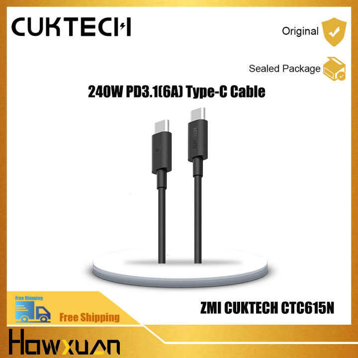 ❤ ZMI CUKTECH 6A Ctc615n 240W สายชาร์จเร็ว Usb-C 1.5เมตรอุปกรณ์รองรับ Pd3.1ชาร์จ