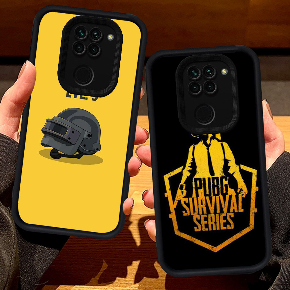 S44 PUBG Game Casing สําหรับ Xiaomi Redmi Note 9 9S 8 Pro Max สีดํา