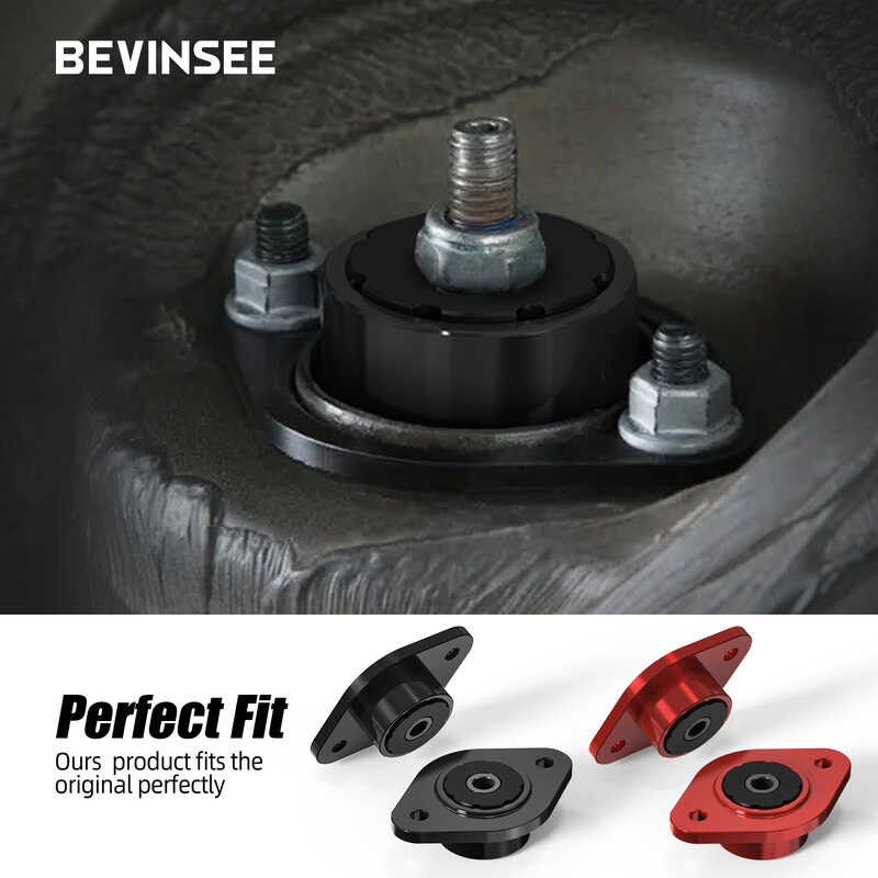 ❤️ BEVINSEE 10 มม.ด้านหลัง Poly Shock Mounts สําหรับ E30 E36 E46 M3 Z3 Z4 32