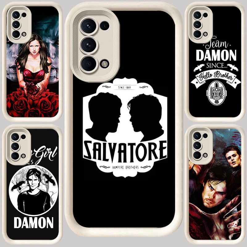 M-26 The Vampire Diaries ปลอกสีขาวสําหรับ OPPO A52 A92 A74 A54S A95 A16 A72 A16s Reno 5 4 6 A55 A94 