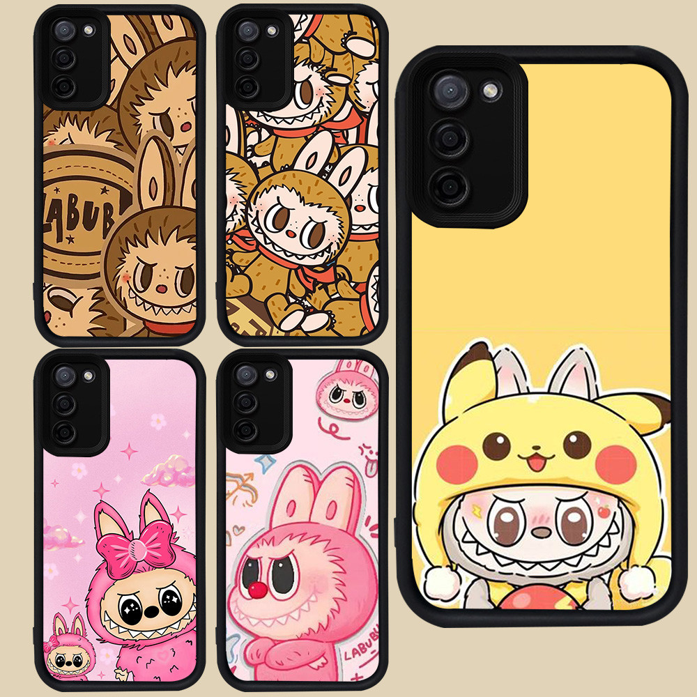 ปลอกสีดําสําหรับ Samsung M02 F02S A31 A03 Core J6 A02 A02S A71 J4 Plus A51 M02S A03S R41 Labubu