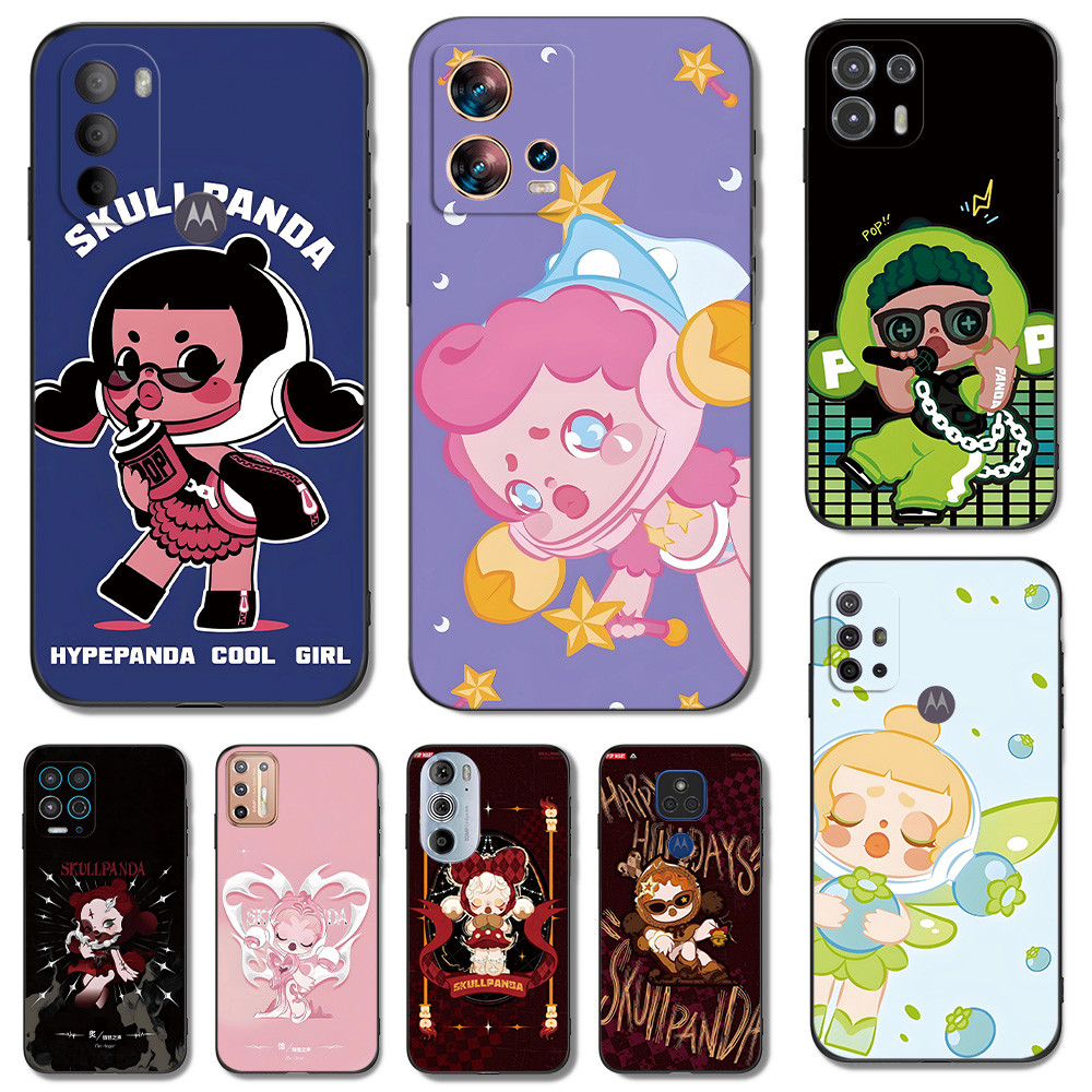 เคส สำหรับ Motorola Moto G32 G42 G52 G62 Skullpanda ลมจีน เคส Case สีดํา สีแดง แปลกๆ น่ารัก Cute เท่