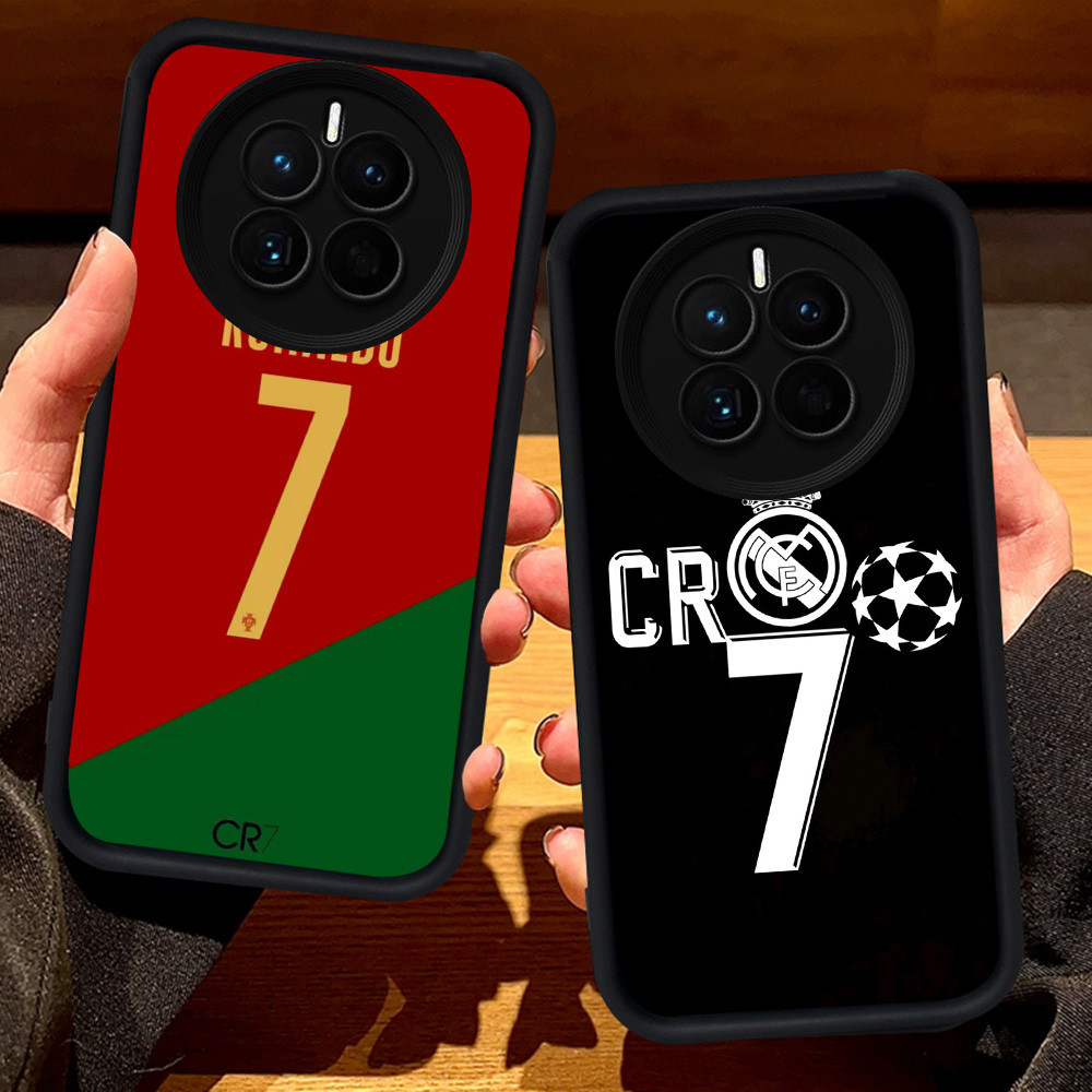 S109 CR7 Ronaldo Casing สําหรับ Realme Narzo 70 N65 12X 12 13 Pro Plus Lite 5G สีดํา