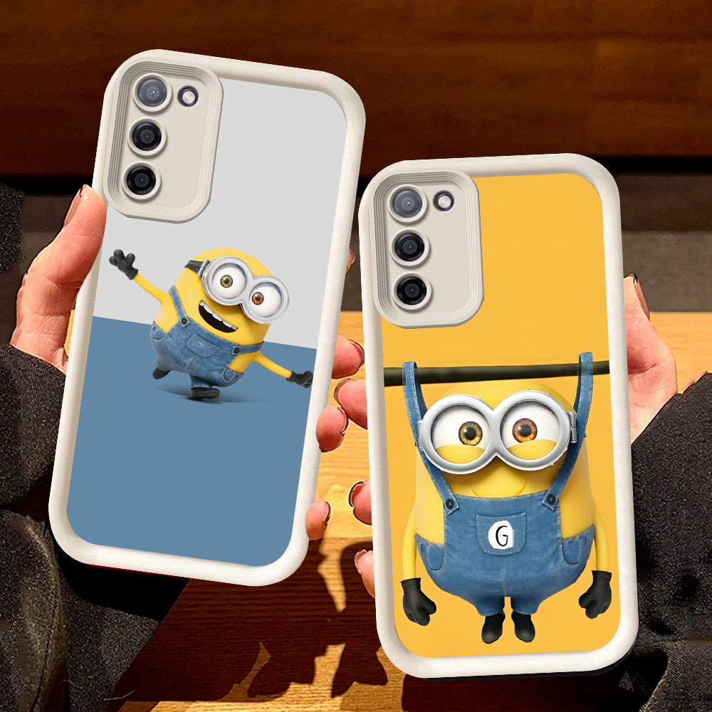 เคสสีขาวสําหรับ Samsung M02 A03S J6 A03 Core J4 Plus M02S A71 A51 A02S A31 A02 F02SS93 Minions