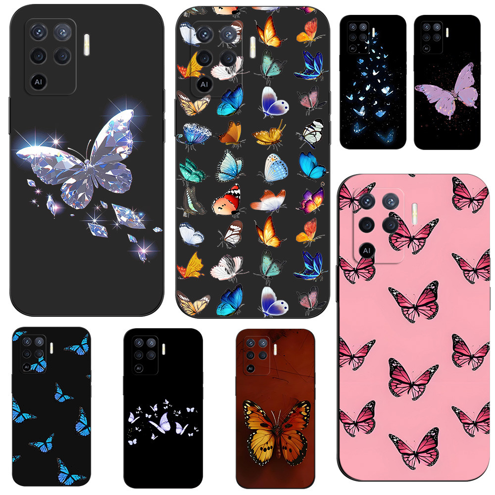 เคส Ribbon Oppo F19 Pro A94 4G / Reno 5F 5 Lite เคสโบว์ เคสผีเสื้อ เคสคล้องคอ เคสห้อยคอ เคสน่ารัก เค