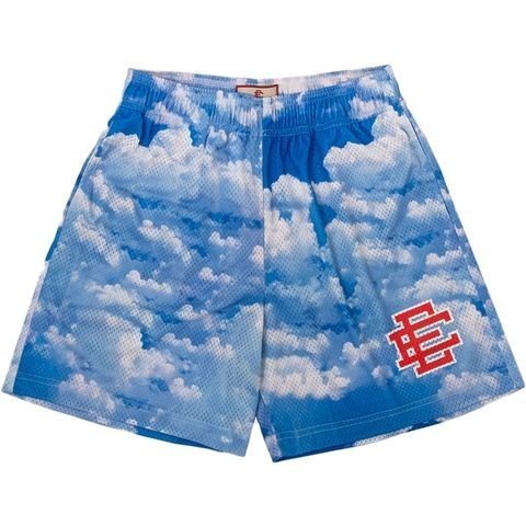 Eric Emanuel กางเกงขาสั้น tie-dye ฤดูร้อน ยืดหยุ่น drawstring สำหรับชายหาดและกีฬา