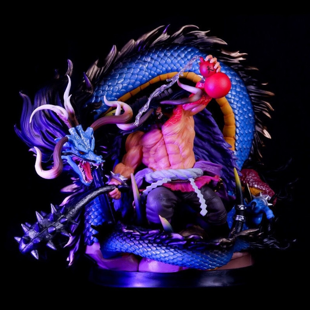 One Piece Dragon Kaido Four Emperors Hundred Beasts Dragon Scene Black Pearl Kaido Boxed Model Figur