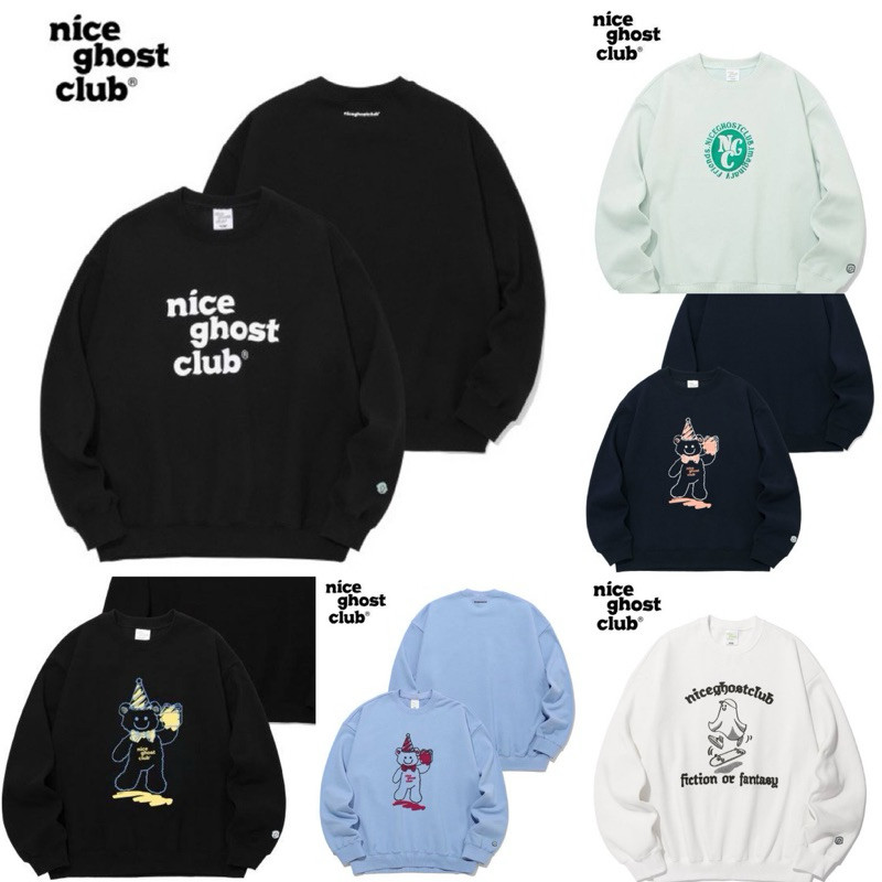 2024 (พร้อมส่ง) แท้ nice ghost club sweatshirts