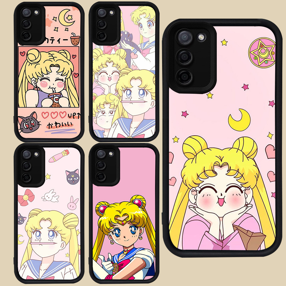 ปลอกสีดําสําหรับ Samsung M02 F02S A31 A03 Core J6 A02 A02S A71 J4 Plus A51 M02S A03S R93 อะนิเมะเซเล