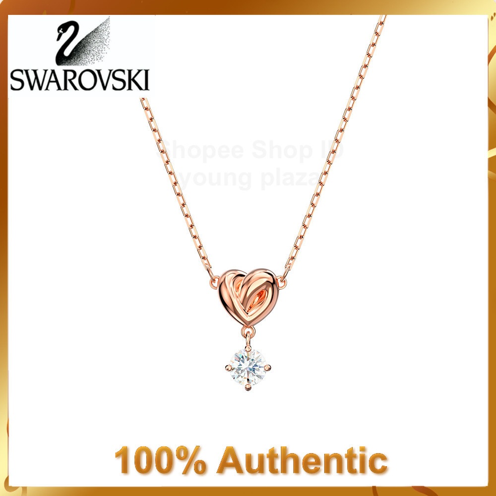 ในสต็อก SWAROVSKI LIFELONG HRT Love Chic สร้อยคอหญิงของขวัญวันวาเลนไทน์