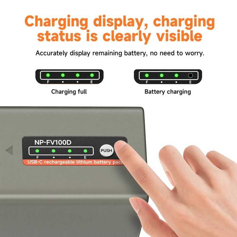 ▥ PALO 7.4V 4590Mah Np-Fv100d NP Fv100d แบตเตอรี่สําหรับ Sony Dcr-Sr88 Sx83 Sx85 Hdr-Cx210 Cx22