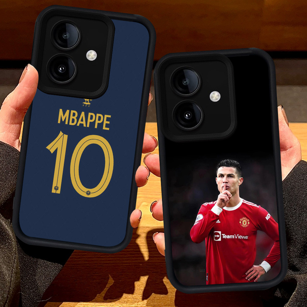 S82 Ronaldo Casing สําหรับ OPPO A79 A3X A3 A5 A5I Pro A5X 5G สีดํา