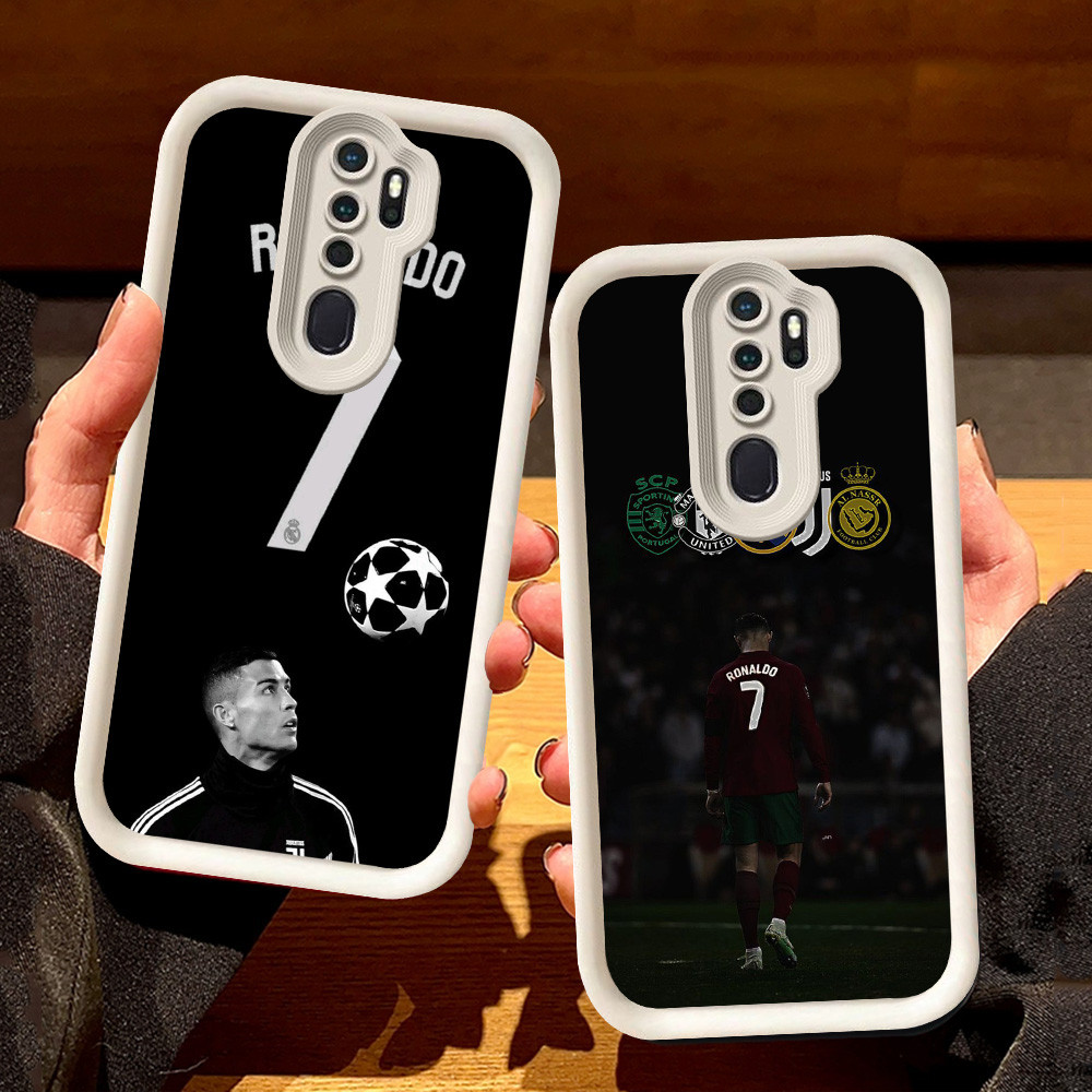 เคสสีขาวสําหรับ OPPO Reno A37 A83 A9 F11 2F A39 A5 2020 2Z Pro S86 Cristiano Ronaldo