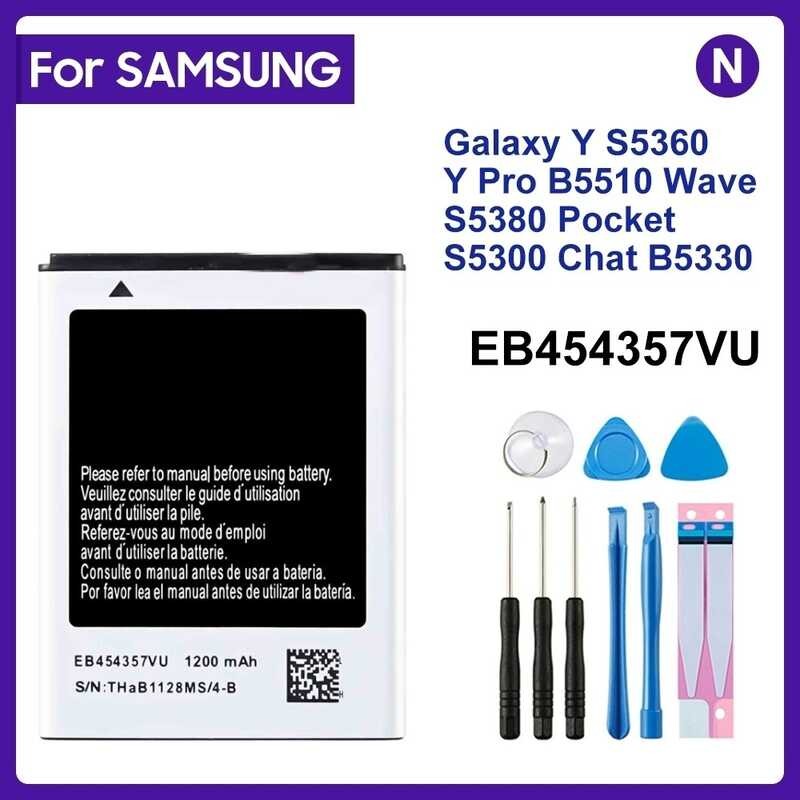 ❥ SAMSUNG EB 454357 VU แบตเตอรี่ 12Mah สําหรับ Samsung Galaxy S536 Y Pro B551