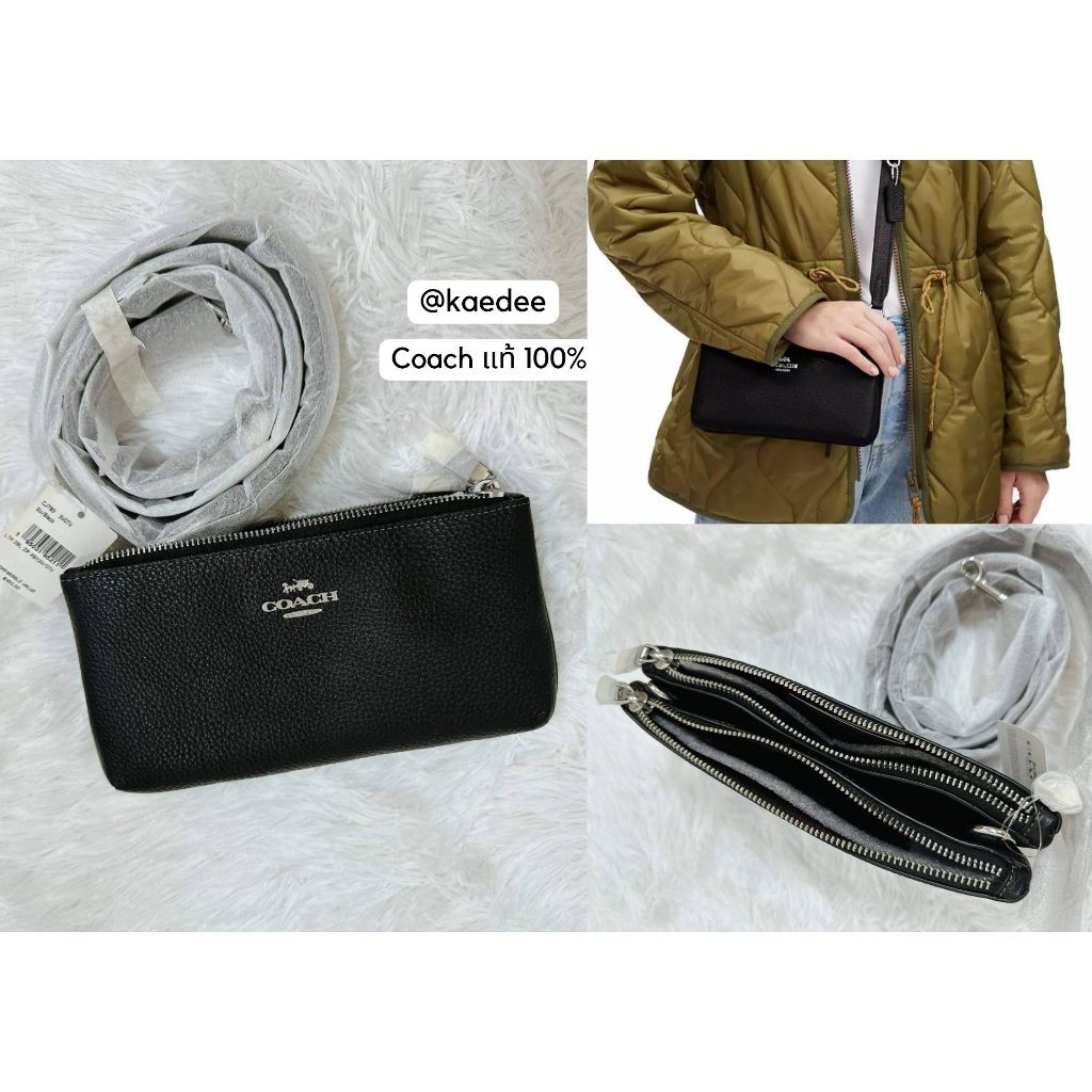 พร้อมส่ง Coach แท้ % Double Zip Crossbody In Signature Style No. CJ789