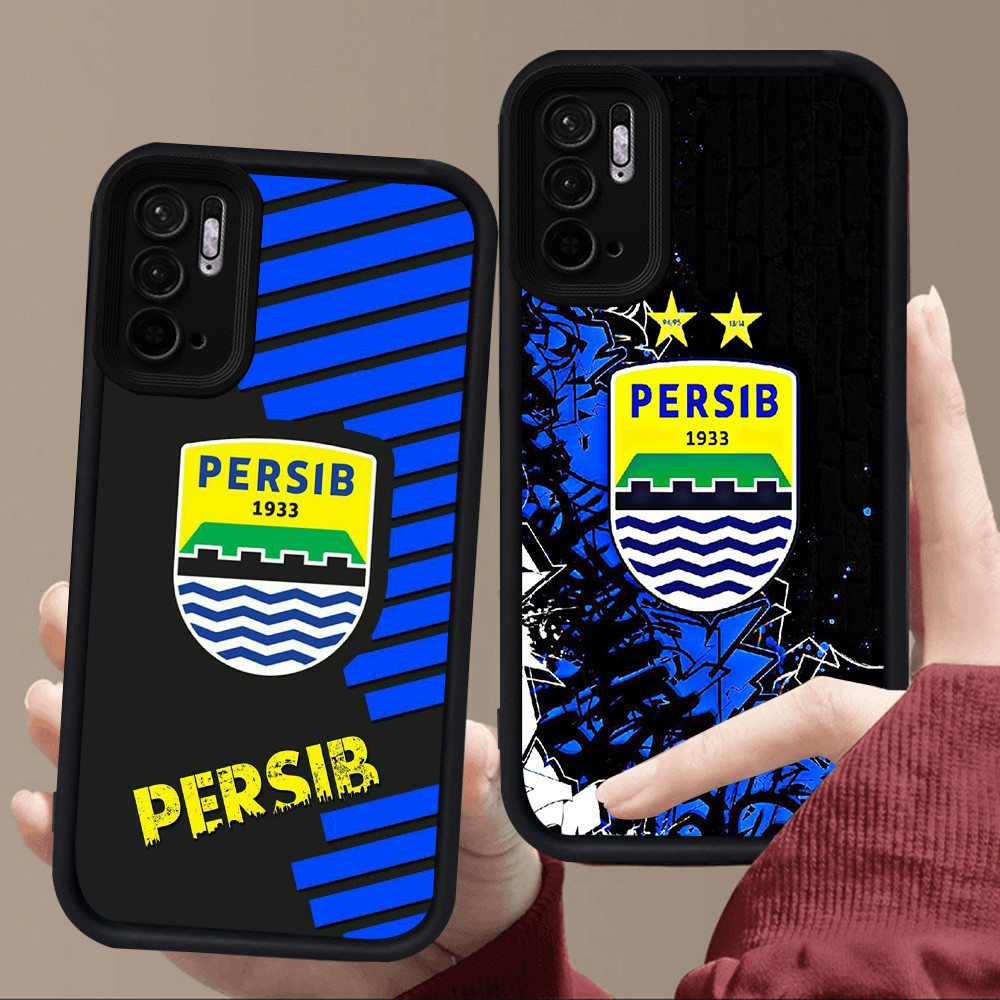 E21 ฟุตบอล Club Persib สําหรับซิลิโคนสีดํา Xiaomi Redmi หมายเหตุ 11 10 10s 11T 10T SE 11s Pro 5G