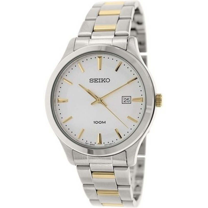 Karnvera Shop Seiko Mens Watch Two-Tone Stainless Steel Strap SUR053