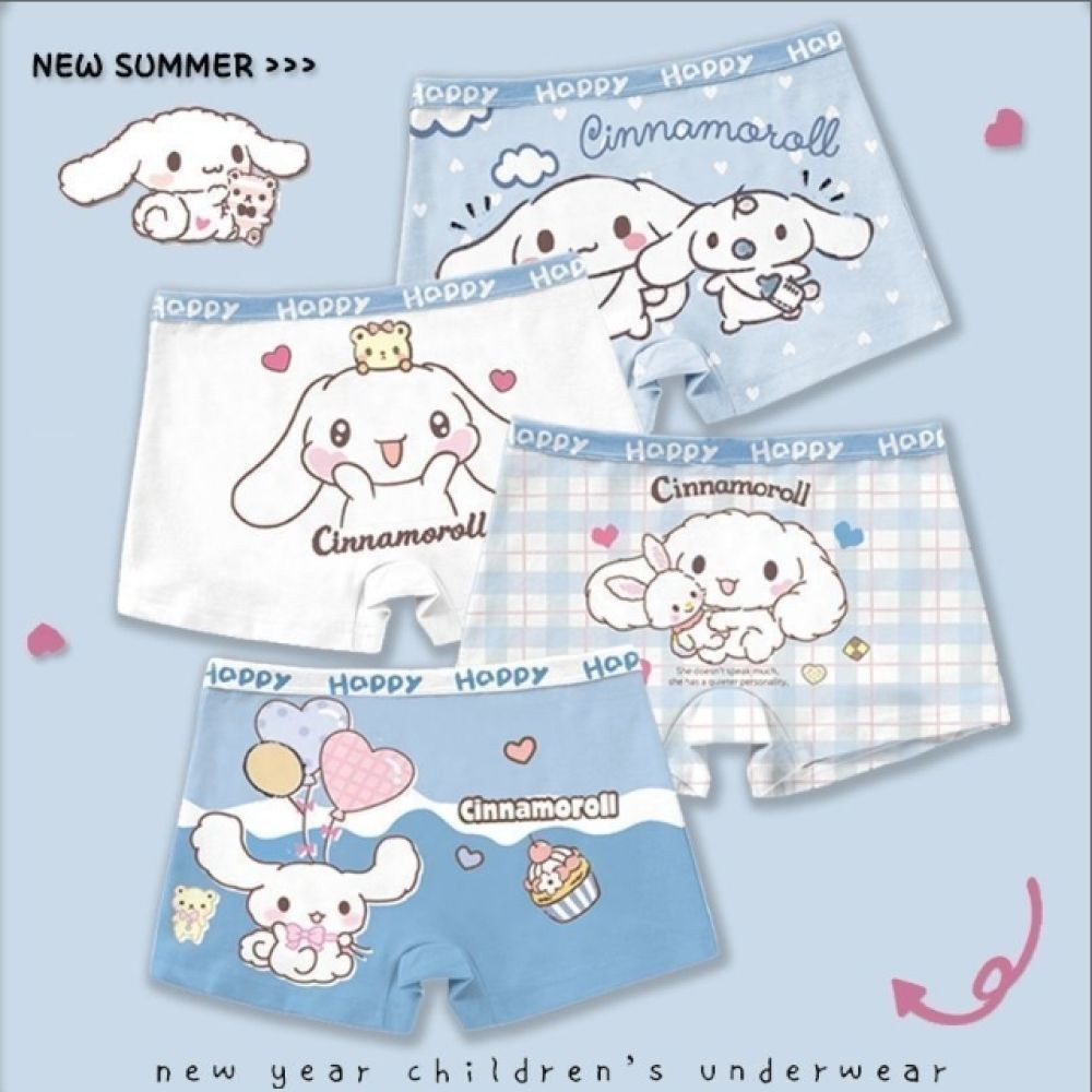 SUKAL 4 ชิ้นชุดชั้นในเด็กผู้หญิงกางเกง Kuromi ชุดชั้นในเด็กชุดชั้นในเด็กผู้หญิง Kuromi ชุดชั้นใน - รูปที่ 5