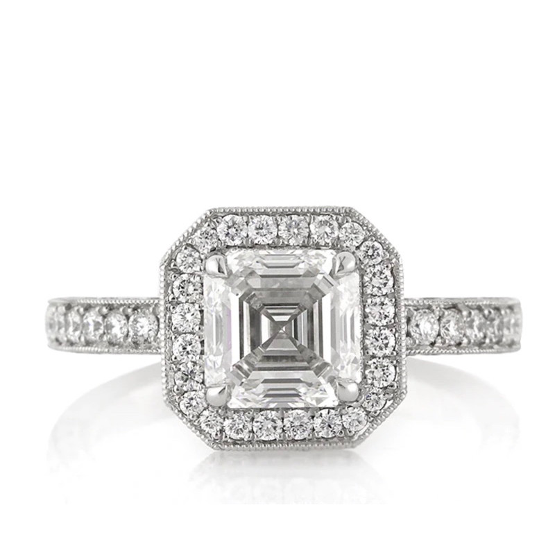 CVD Diamond Solitaire Ring แหวนเพชรแท้ ทองคำ 9K 1.00 ct HPHT Lab Grown Diamond น้ำ 100 (DEF) VVS-VS