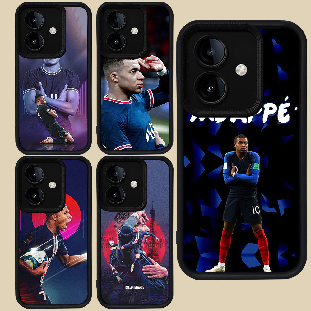 ปลอกสีดําสําหรับ OPPO A3 A3X A5 A79 Pro A5X 5G R89 KylianMbappe