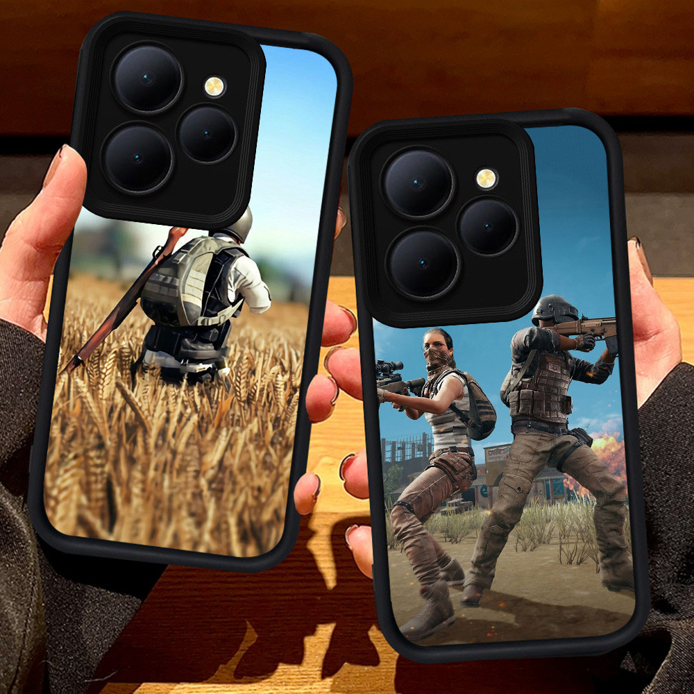 S44 PUBG เกมปลอกสําหรับ ITEL P55 A50 A70 A80 P65 A90 S23 RS4 5G สีดํา