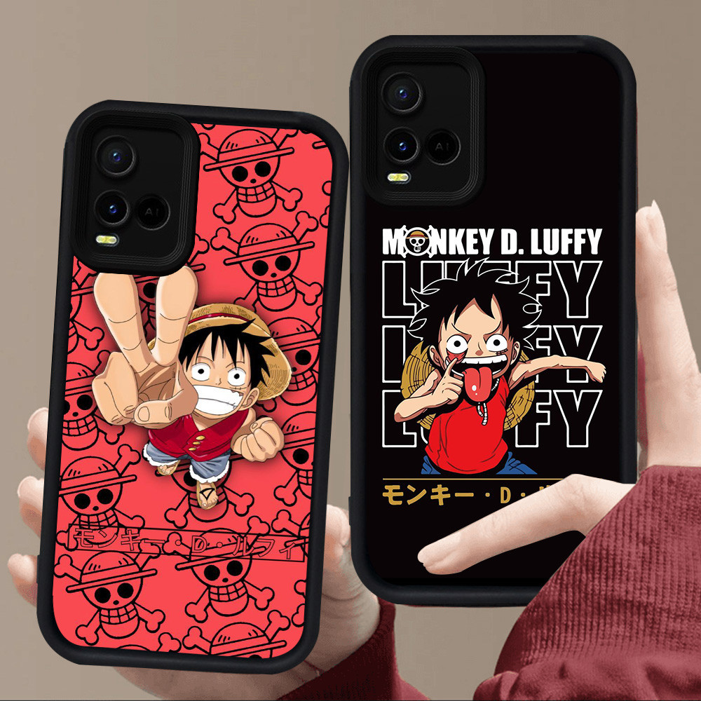 E43 One Piece LuffyสําหรับซิลิโคนสีดําVIVO Y21s Y21 Y02t Y02S Y33E V20 Y02a Y21e V30E V21 V30 Y73 Y0