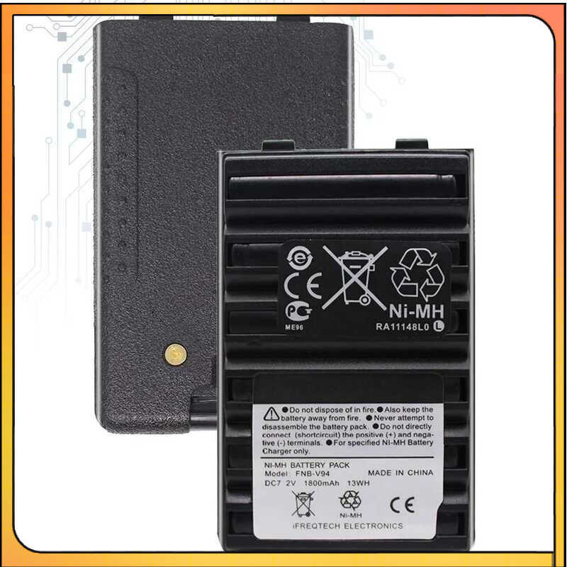 Fnb-V94 Fnb-83 Fnb-V57 1800mAh Battery For Yaesu Vertex Vx210 Vx400 Vx170 Ft-60