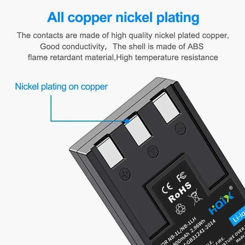 ❃ HQIX  สำหรับ Canon POWERSHOT 100 S230 S300 S330 S400 S410 S500 IXUS 300A 200A 500กล้อง Nb-1L 1 ❃