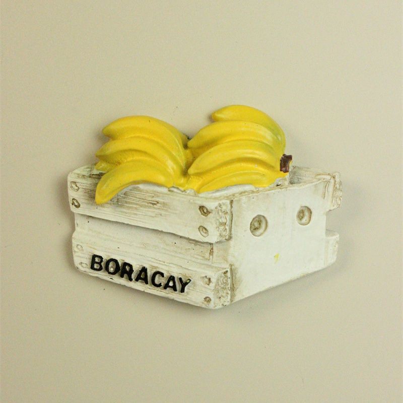ฟิลิปปินส์ Boracay จําลองกล้วยตู้เย็นแม่เหล็กอินเทอร์เน็ตคนดังส่วนบุคคลบ้านสร้างสรรค์ 3D สามมิติตกแต