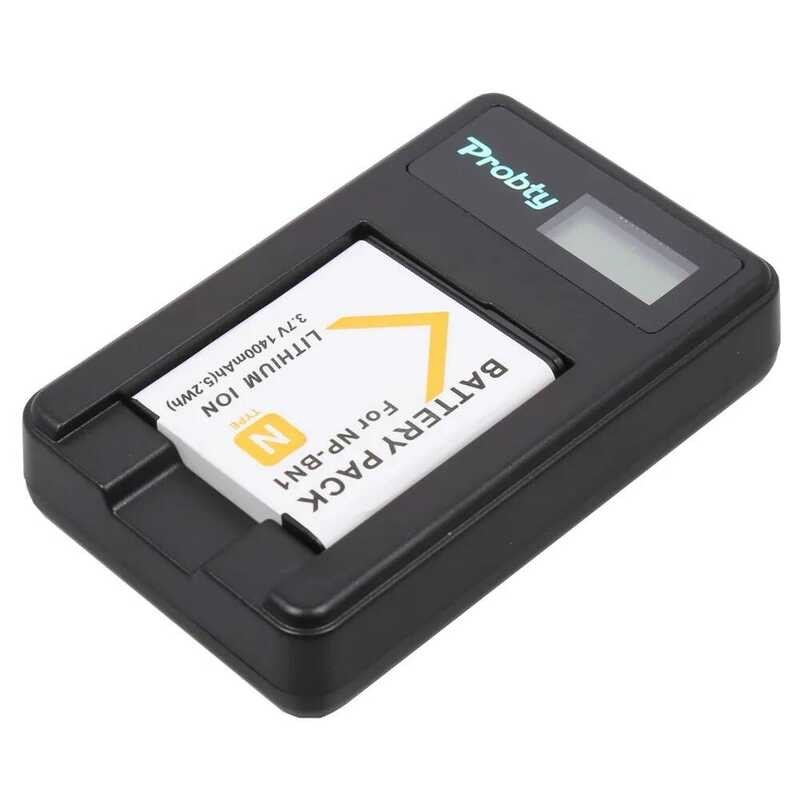 ▥ 2Pcs Np-Bn1 NP Bn1แบตเตอรี่ + เครื่องชาร์จ LCD สำหรับ Sony Cyber-Shot Dsc-Qx10 Dsc-Qx100 Dsc-