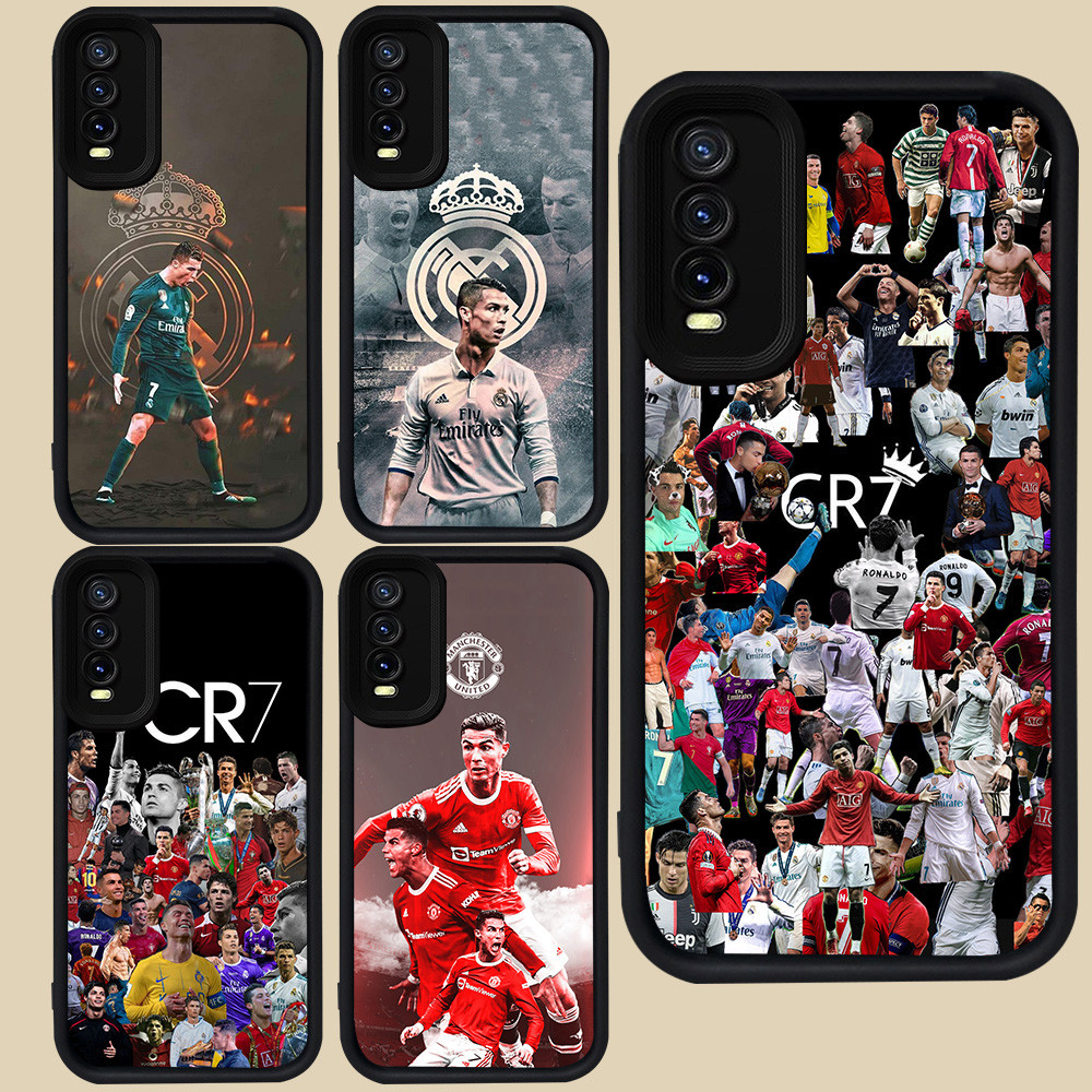ปลอกสีดําสําหรับ VIVO Y11s Y12s Y20i V15 Y83 Y20 S1 Pro Y66 Y20s V17 V19 NEO R6 CR7 Ronaldo