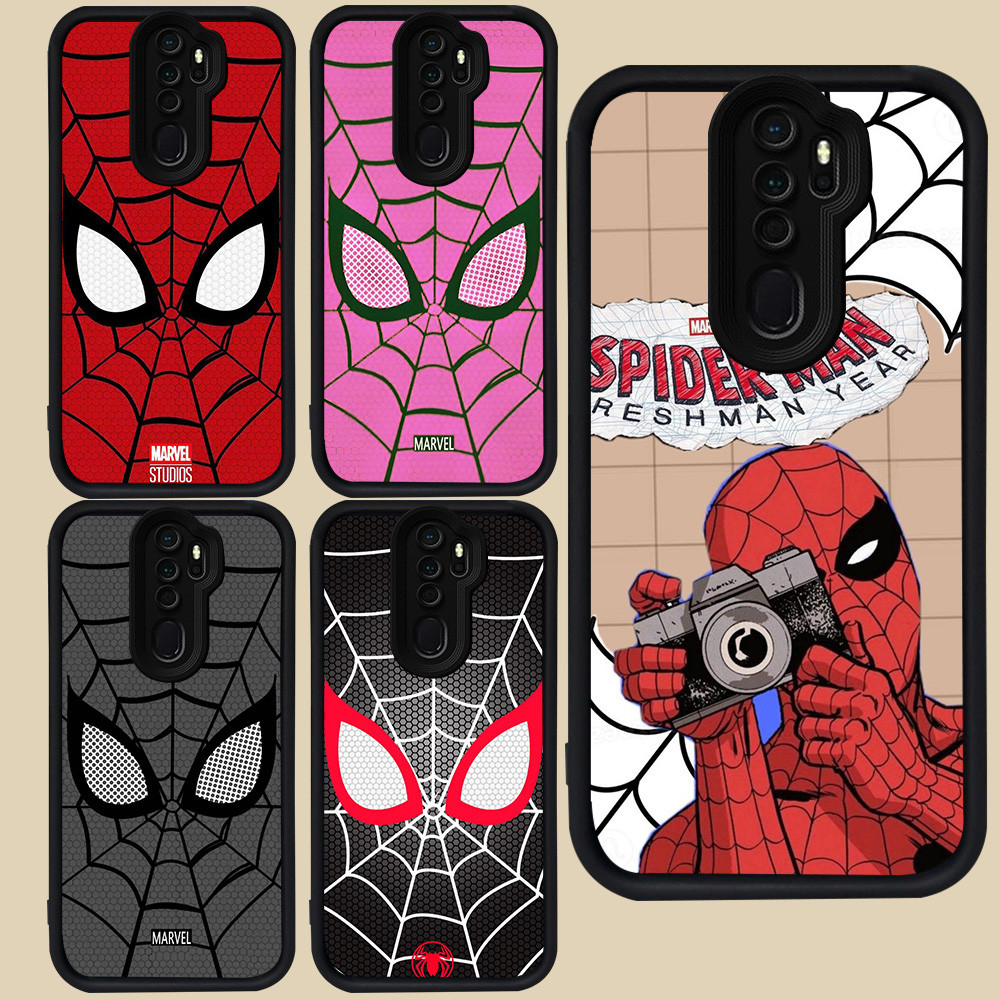 ปลอกสีดําสําหรับ OPPO A5 A37 A39 A9 2020 A83 Reno 2F F11 2Z Pro R50 Spiderman