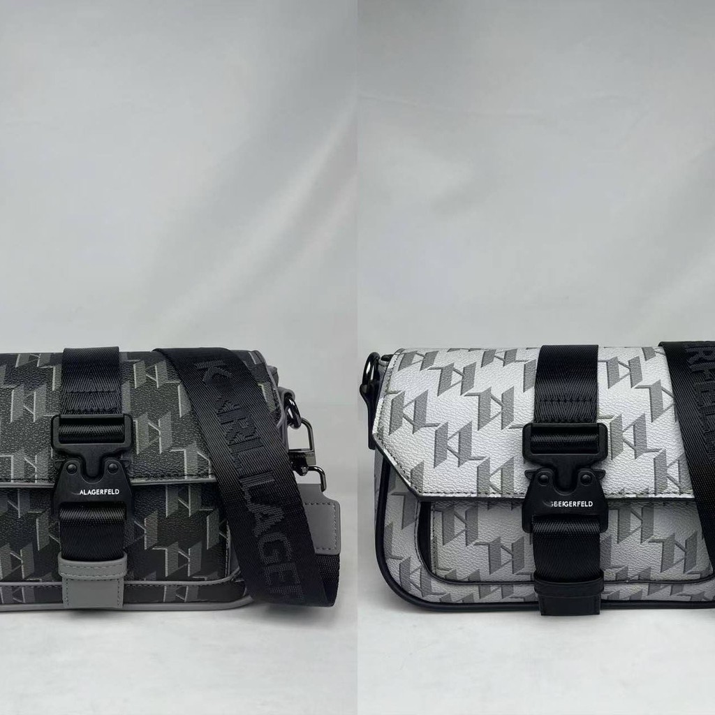 2025 New Karl Lagerfeld Mens Saddle Bag, Old-fashioned Fashion Casual Flip One-shoulder Postman Crossbody Bag