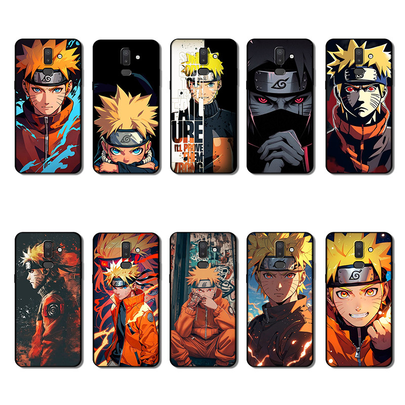แฟชั่นนุ่มสีดําเคสโทรศัพท์สําหรับ Samsung Galaxy j4 j5 j6 j7 j730 j8 Plus Prime Uzumaki Naruto Creat