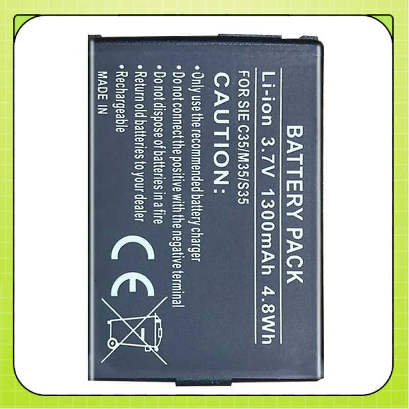 แบตเตอรี่ / 1300mAh สำหรับซีเมนส์ 3506 3508 3518 3568 3608 C35 C35e C35i M35 P35 S35 S35i S46 S47