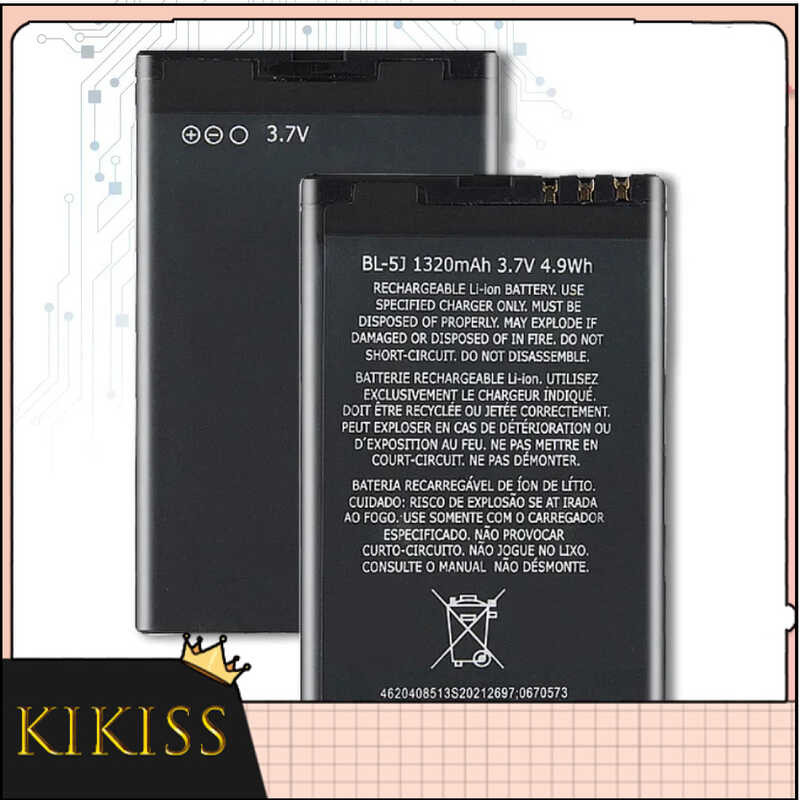 Nokia 5230 5232 5800 5900 C3 N900 X6 X9 BL 5J BL-5JOriginal แบตเตอรี่ 1430mAh