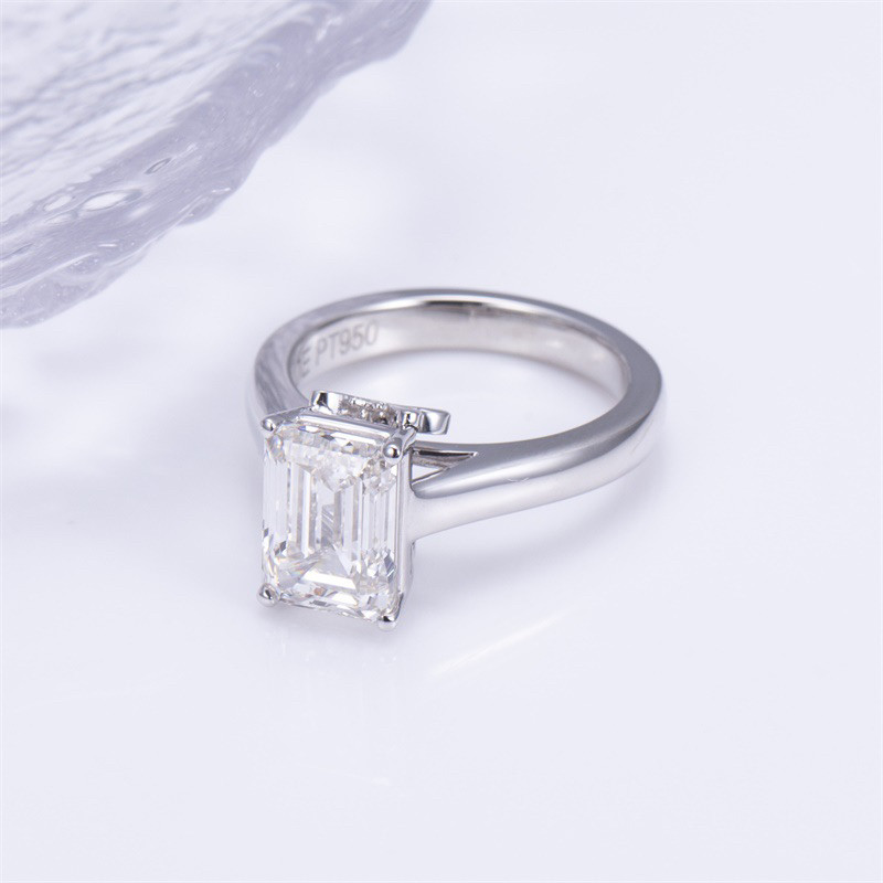 CVD Diamond Solitaire Ring แหวนเพชรแท้ ทองคำ 9K 1.00ct HPHT Lab Grown Diamond น้ำ 100 (DEF) VVS-VS